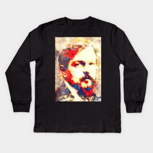 Claude Debussy Pop Art Kids Long Sleeve T-Shirt